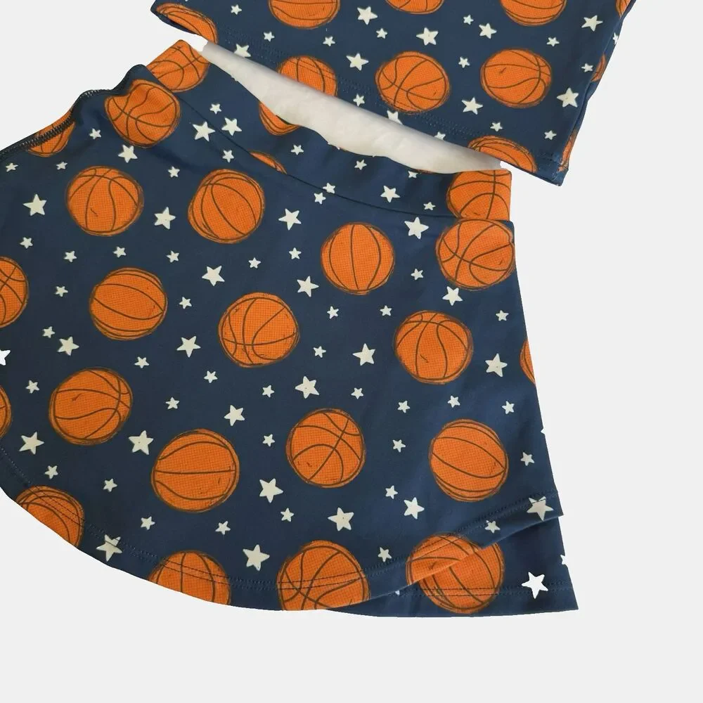 Sweet Honey Girls Sz 5 Basketball Skort Set Top Skort Tank Stretch Bball Cheer
